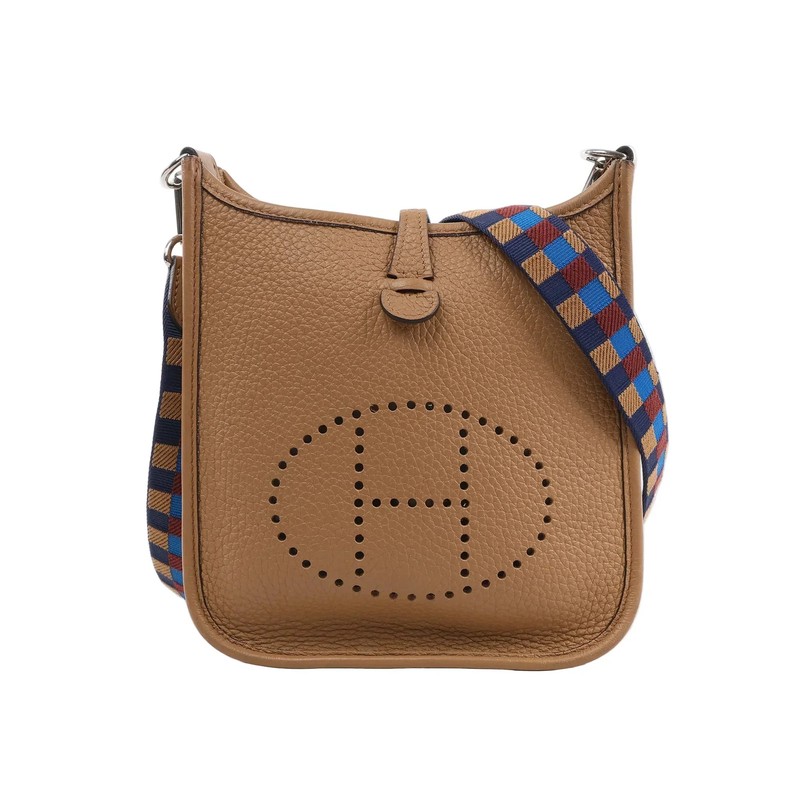 Hermès Evelyne Taurillon Clemence Maxi Quadrille TPM Chai Shoulder bag U:2022