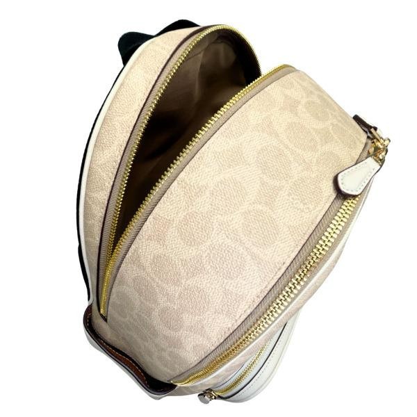 Coach Court Large Sand/Chalk Signature Coated Canvas & Leather Backpack -CZ175 gallery