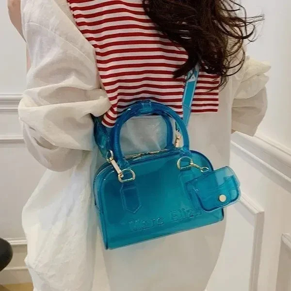 Women’s Small Blue Pvc Jelly Bag