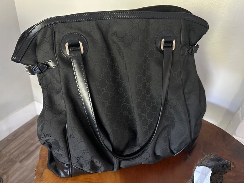Gucci Full Moon GG Monogram Balck Large Tote 257290 (16W/14H/9D)