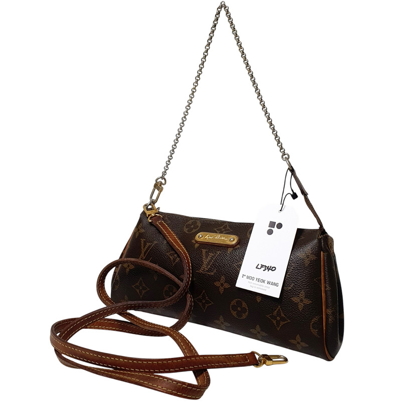 TARIFF FREE Authentic Louis Vuitton Eva Clutch Monogram M95567 Guaranteed LF540