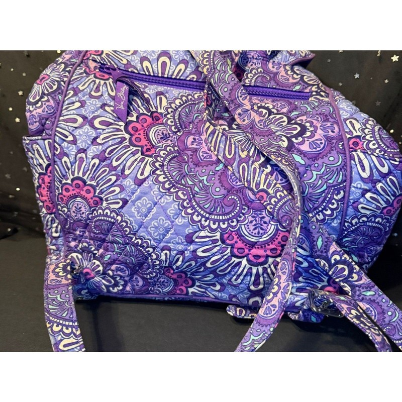 Vera Bradley Lilac Tapestry Drawstring Backpack Retired 2016 gallery