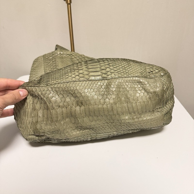 ANTIK BATIK SNAKESKIN Green TOTE Bag gallery