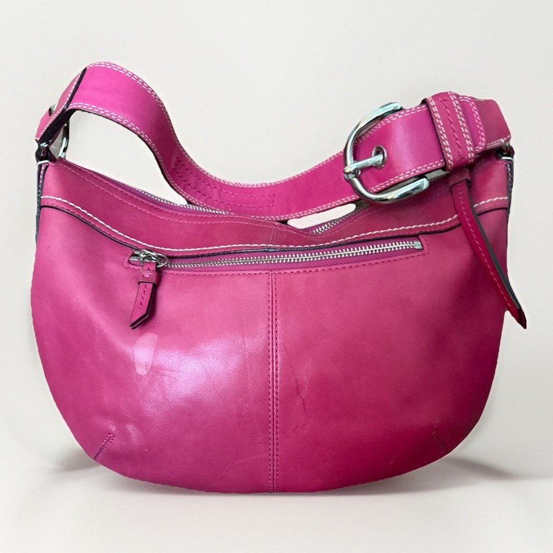 Coach Y2K SoHo Pleated Leather Hobo shoulder bag – Pink Good