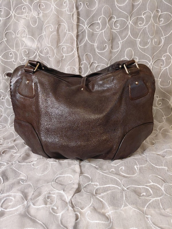 Celine Bittersweet Textured Brown Leather Large Hobo Shoulder Bag gallery