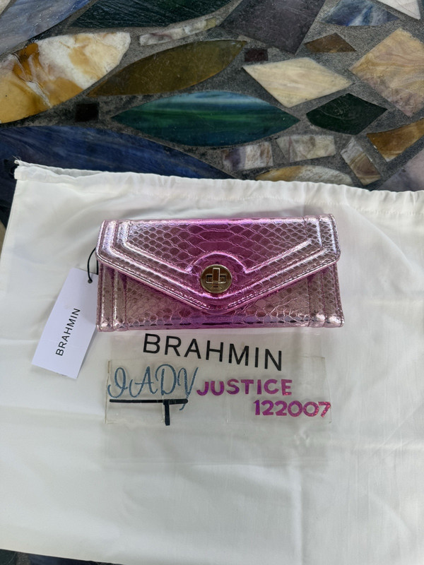 Brahmin Akoni Collection Rose Water Veronica Wallet, NWT
