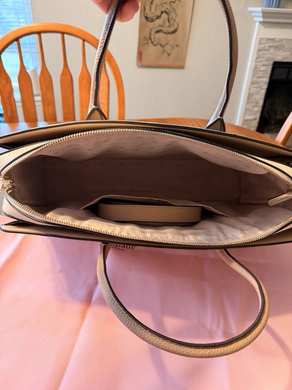 KATE SPADE KNOTT COMMUTER LAPTOP BAG WHITE/CREAM - Holds 15" laptop and more gallery
