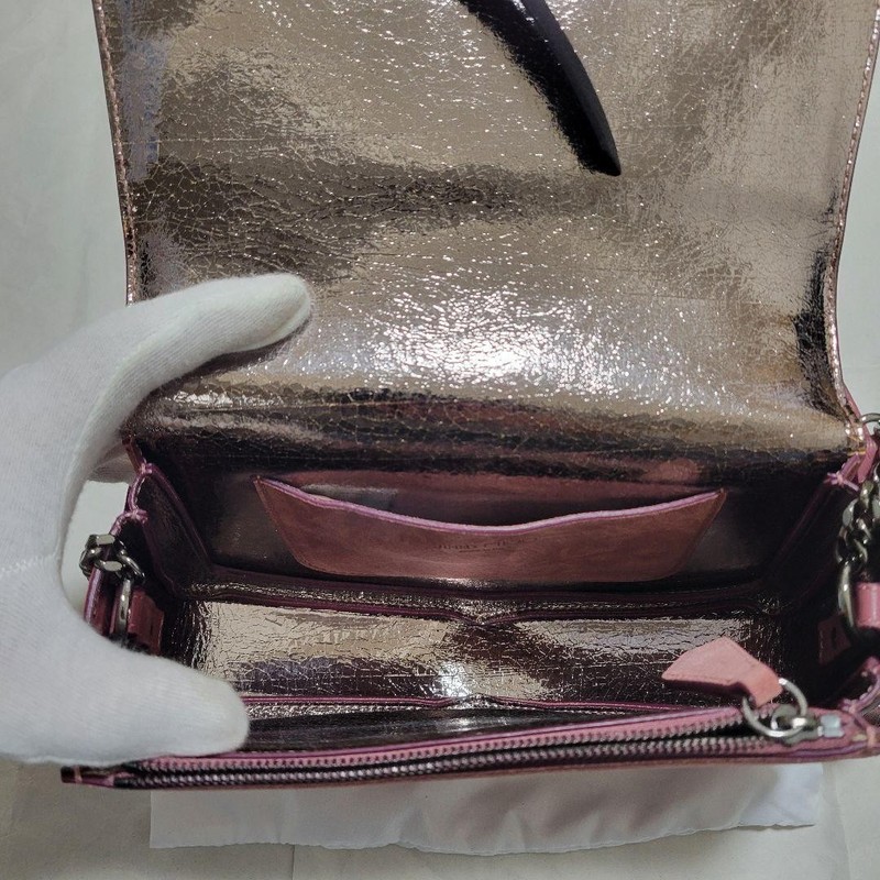 JIMMY CHOO Suede Shoulder Bag VINTAGE ROSE 18 x 18 x 8cm Women gallery