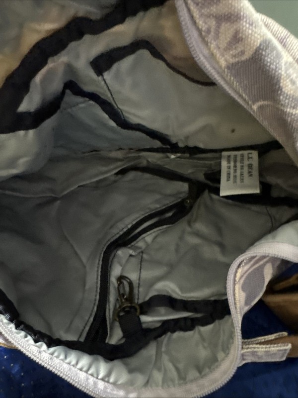 Ameribag By LL Bean - Healthy Sling - Purple Floral Canvas & Leather gallery