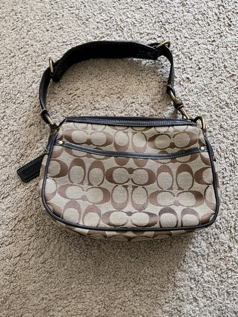 Coach Special Edition Fall 2004 Shoulder Bag - Dark Blue & Brown gallery