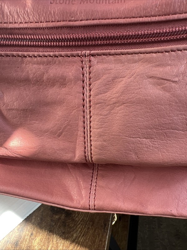 STONE MOUNTAIN Shade Of Pink leather shoulder handbag purse excellent gallery