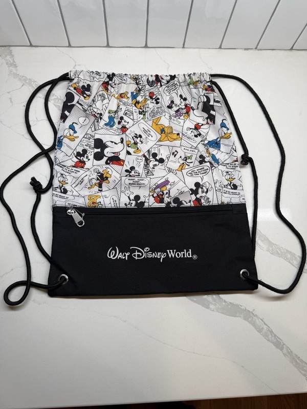Disney World Resort Mickey Mouse Drawstring Bag Backpack 16″ x 12 3/4″