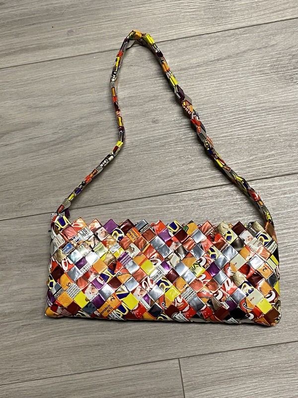 Gum Candy Wrapper Bag Purse Kitsch Pop Art Retro Hippie Boho Style