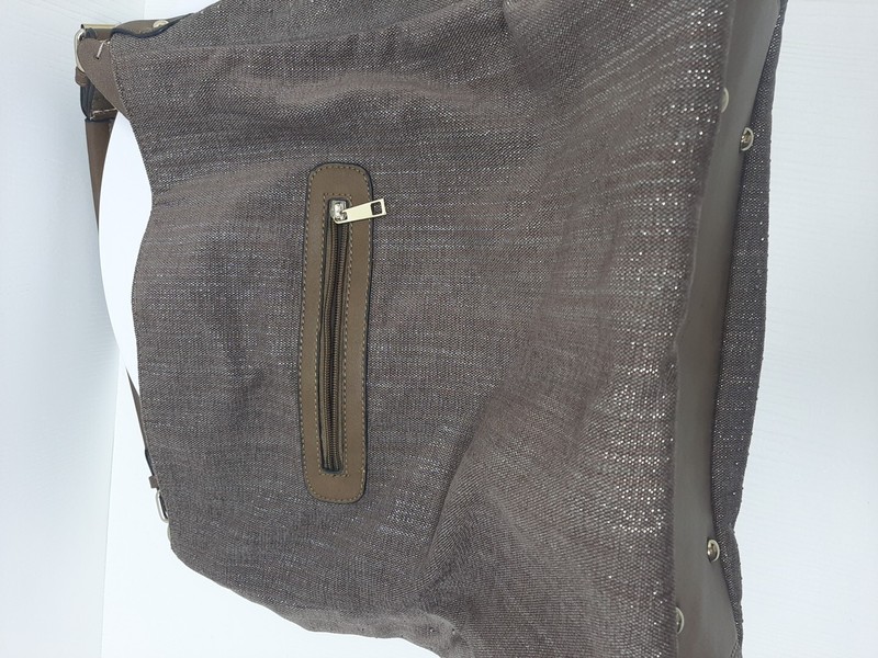 Mellow World Faux Jeweled Brown Shoulder Bag Tote Handbag Purse D19 gallery