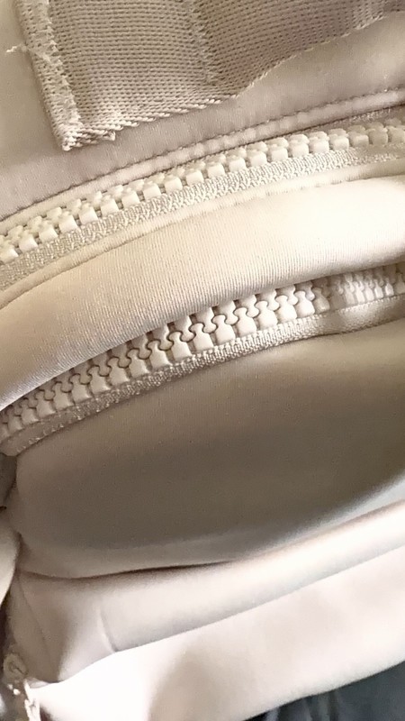 Women’s Beige Solid Backpack Zip Closure Front Pocket, Adjustable Padded Straps