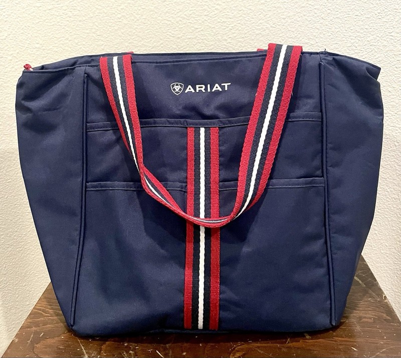 Ariat Equestrian Navy Tote Bag Large Carryall Travel Gym Weekend Tack Bag