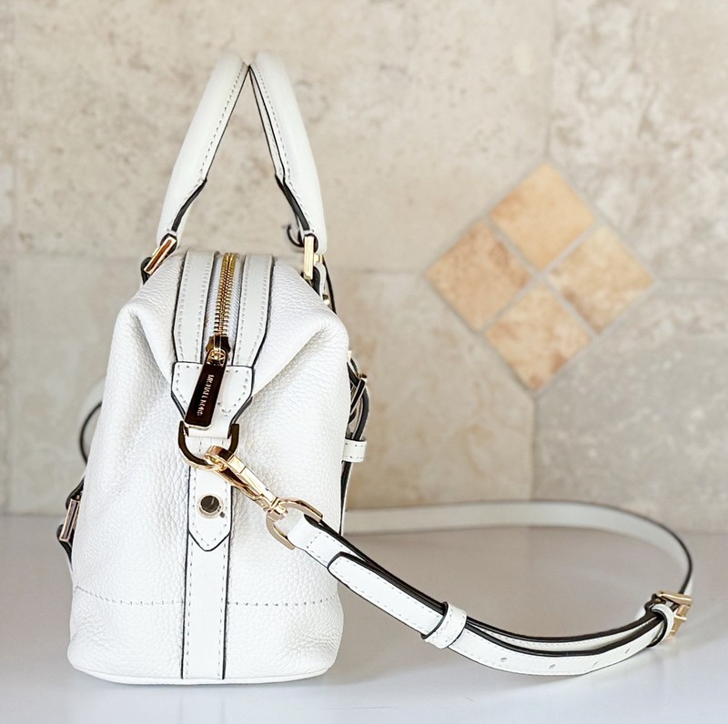 Michael Kors Ginger Small Satchel Duffle Shoulder Crossbody Bag Optic White gallery