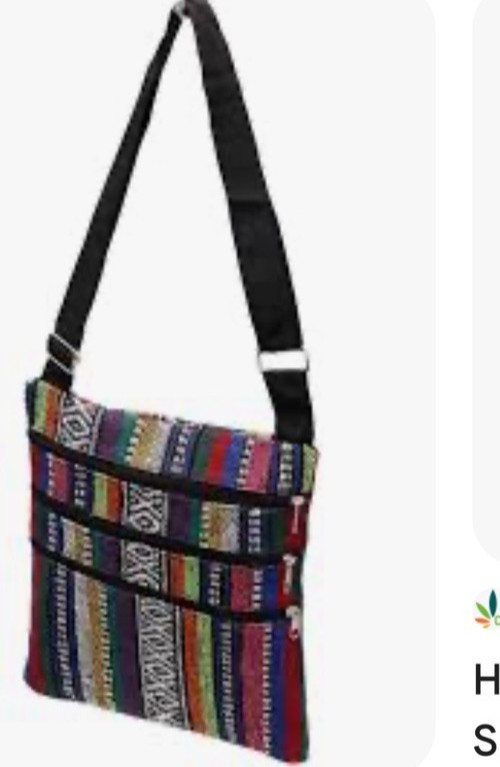 Multicolor Woven Striped Crossbody Bag Boho Purse Ethnic Tribal Pouch Zip NWT