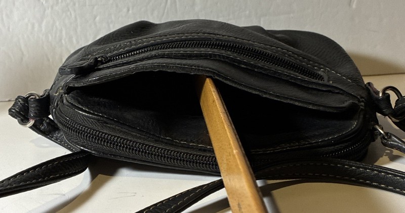 Multi Sac Mini Crossbody Bag Black Vegan Leather 8 X 6 X 2” gallery