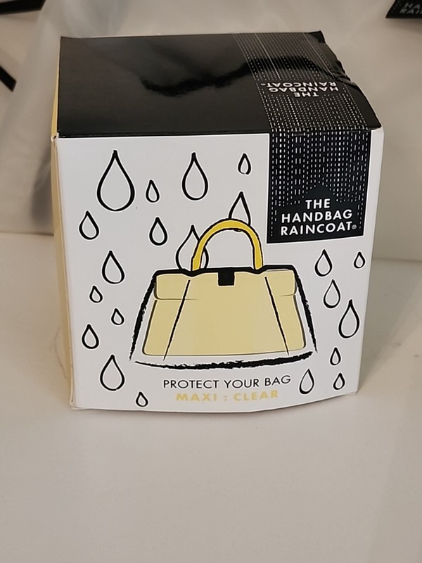 Handbag Raincoat Clear Maxi Size LARGE Waterproof Protects Your Handbag EUC gallery