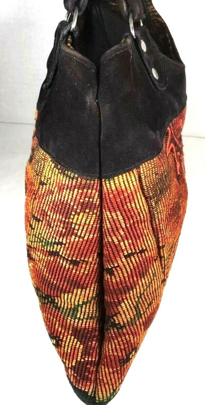 Shoulder Bag Unbranded Multicolor Rust Patterned Fabric gallery