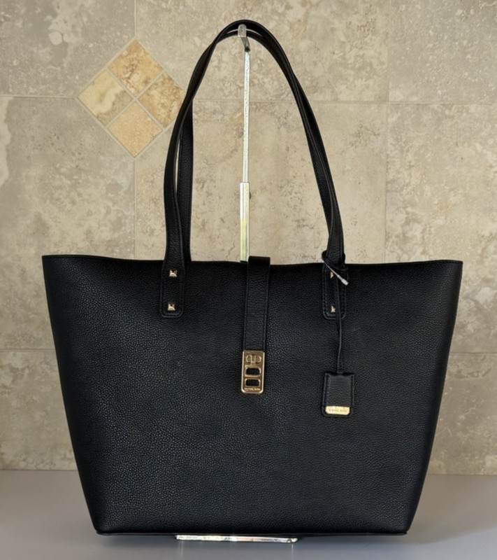 Michael Kors Karson Large Carryall Tote Shoulder Leather Bag Black