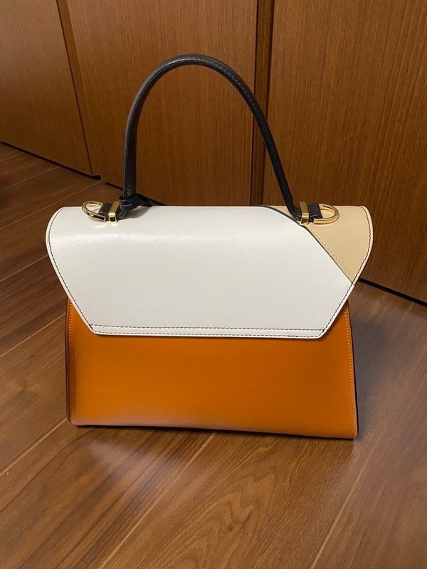 Jadise Grace Continental 2 Way Leather Handbag Colorblock Shoulder Bag Japan gallery