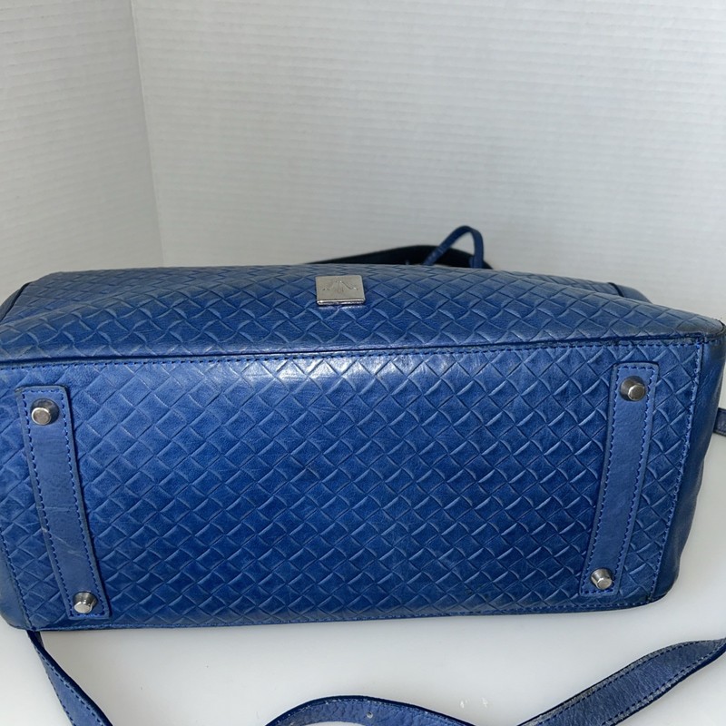 MATCHBAGS Made Italy Leather Hand/Shoulder Bag Color Blue gallery