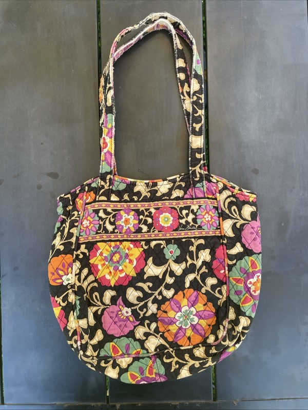 Vintage Vera Bradley Bag Suzani 2011 Tote Shoulderbag Purse Medium Floral