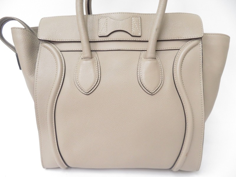 Authentic CELINE Luggage Medium Shopper Leather Hand Bag I#48952 gallery