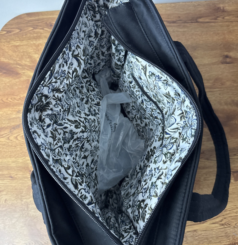 Vera Bradley Cotton Utility Tote Bag Black gallery