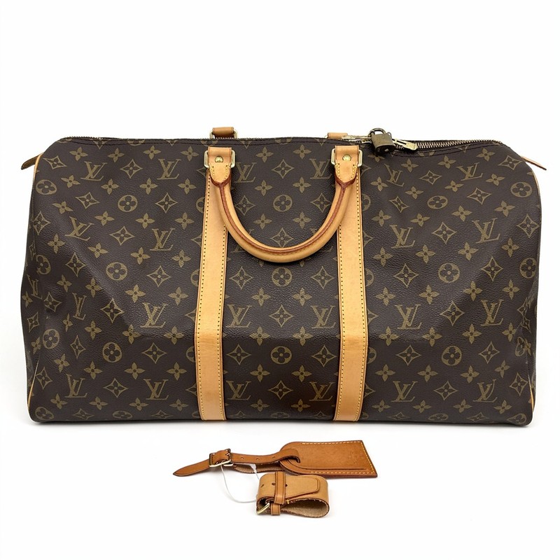 LV Louis Vuitton Keepall 50 Vintage Travel Bag Handheld Boston Vintage Used