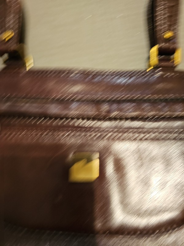 Vintage Dark Brown Nanninni Leather Hand Bag Italian gallery