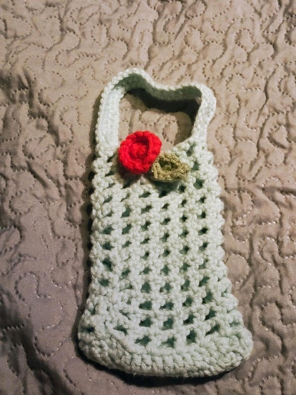 HANDMADE HAND CROCHETED CELL PHONE POUCH BAG ONE SIZE FITS MOST PHONES gallery