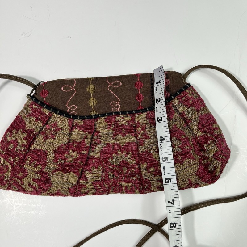 Maruca Handmade Colorado Pink Needlepoint Floral Embroidered Full Zip Crossbody gallery