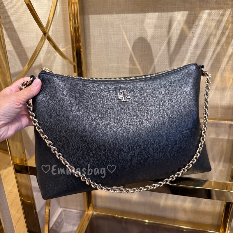 Tory Burch Britten Zip Shoulder Bag 178019 Pebbled leather $525