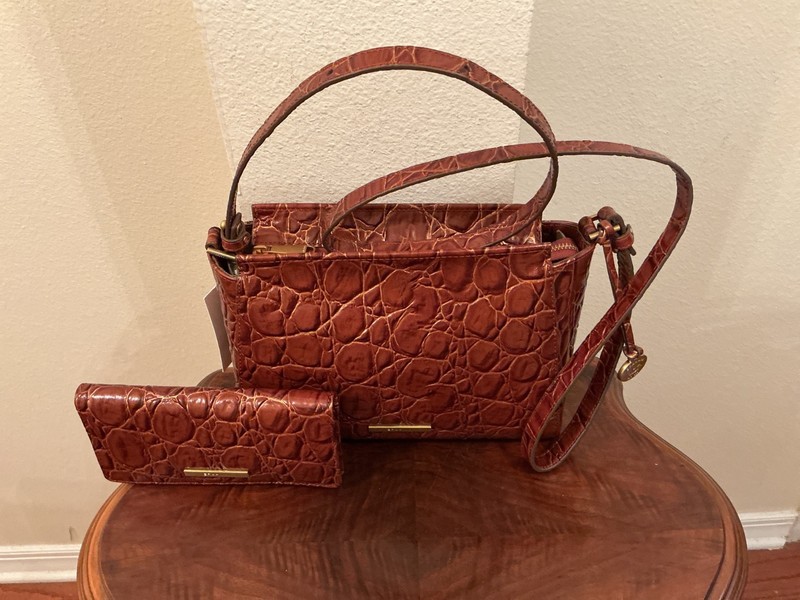 NWT Brahmin Hillary Crossbody Bag Sparkling Cider Barnard & Matching Ady Wallet