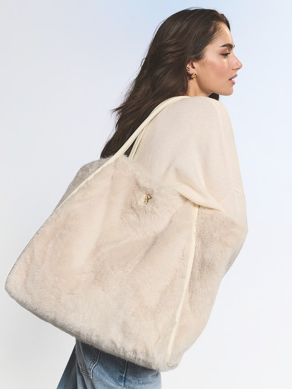 Victoria's Secret Faux-Fur Tote Bag ST11274456 MSRP $59 NEW with TAGS gallery