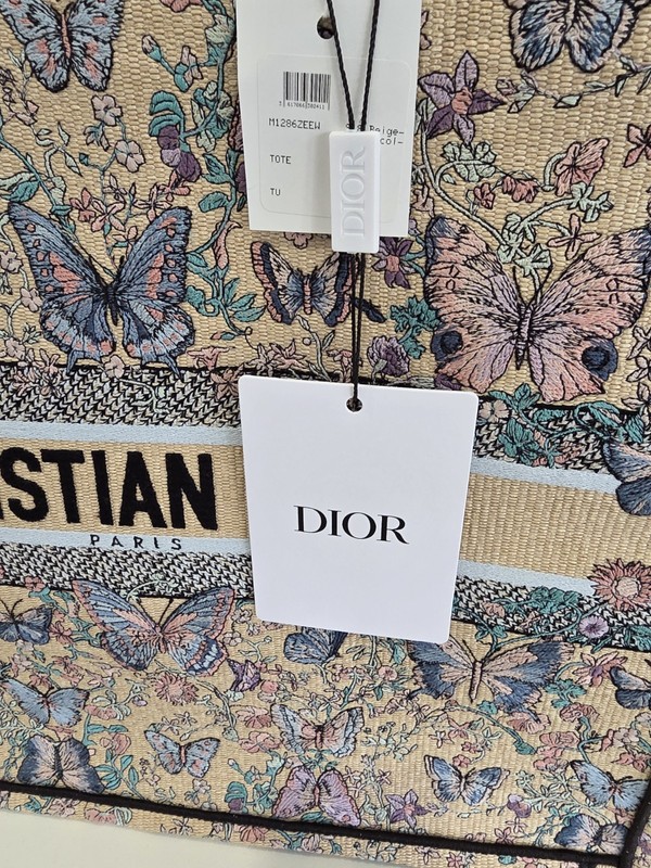 NWT Dior Large Book Tote Blue Papillon Embroidery Butterfly Limited Edition gallery
