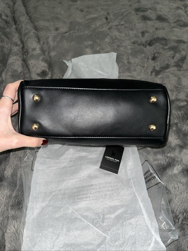 London Fog Black Bowling Bag Crossbody Strap Included See Photos gallery