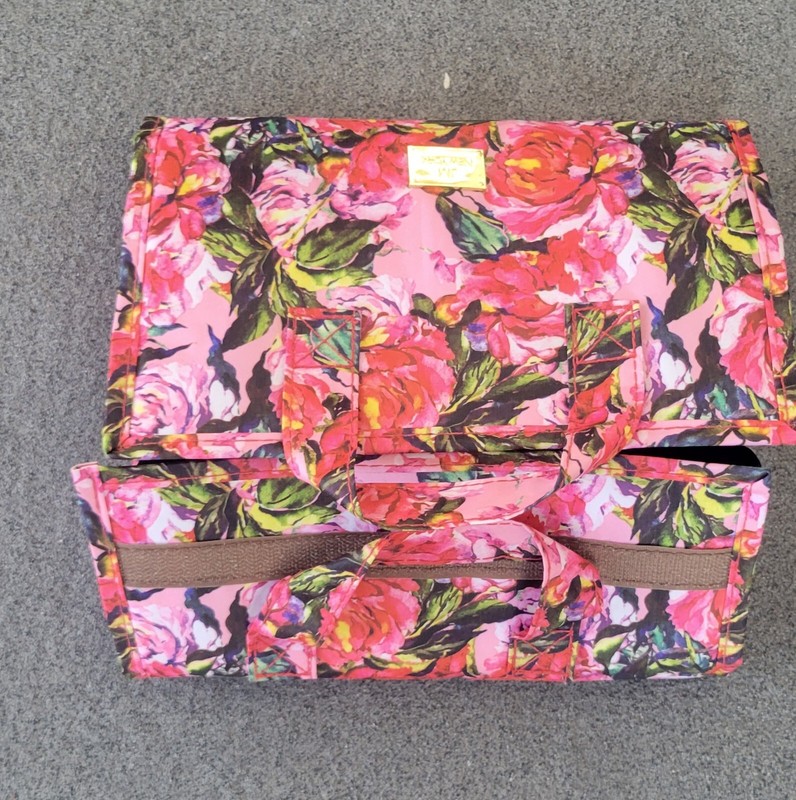 Women's JM New York Nylon Floral Travel Bag Hook/Loop Close, 4 Zippered Pouches gallery