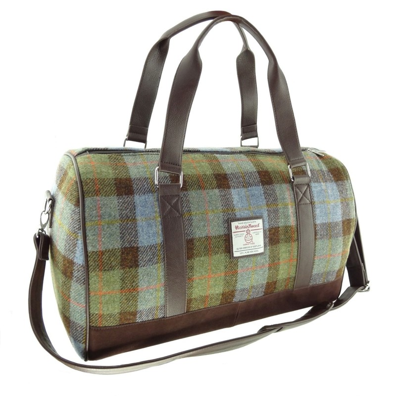 Glen Appin of Scotland 100% Harris Tweed ‘Clyde’ Weekend Bag 12.99″x20.47″x11.81