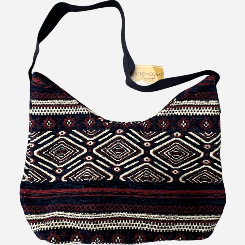 Gold Coast Tapestry Bag Purse Aztec Southwestern Woven Blue Shoulder New