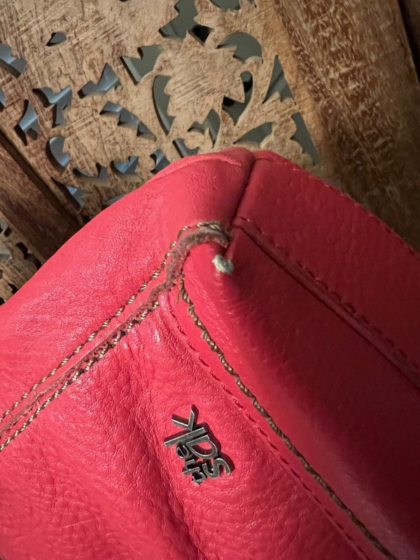 The Sak Red Leather Lucia Crossbody Purse Pockets Organizer Authentic Bag gallery