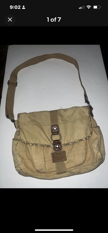 Fossil Key-Per Canvas Crossbody Messenger purse For Special Buyer gallery