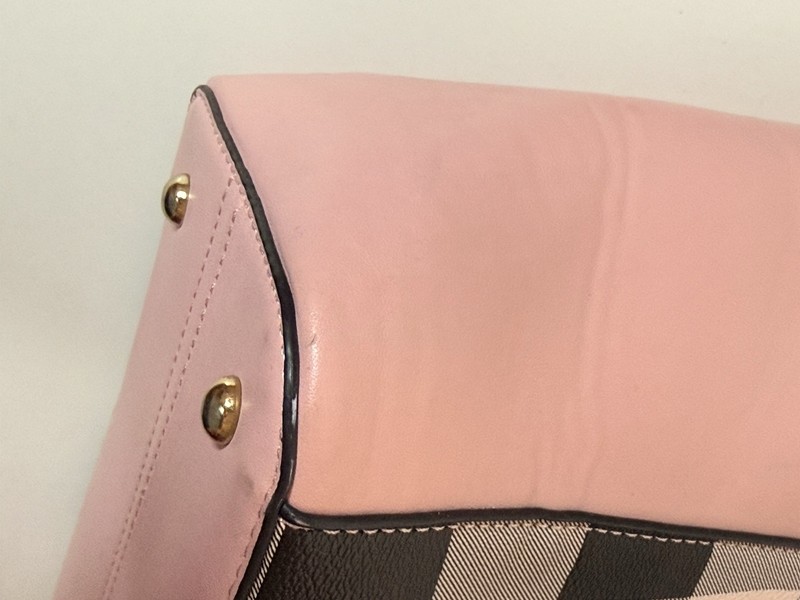 Mia K Collection handbag Black & Pink Handles & Shoulder Strap SEE PHOTO gallery