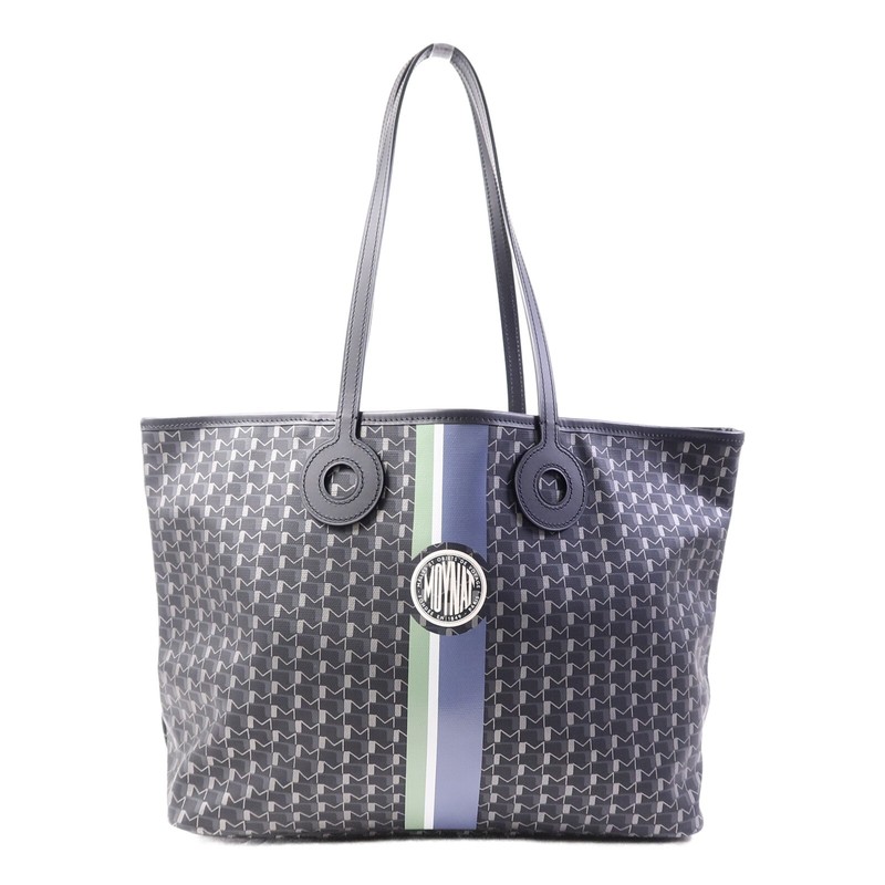 Moynat Tote Bag Coated Canvas Black