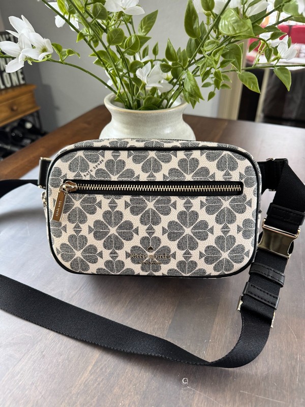 NEW Kate Spade Signature Spade Flower Belt Bag KG484 Fanny Pack Black Multi