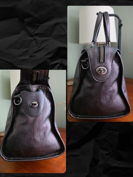 Coach Rhyder 33739 Metallic Two Tone Oxblood Leather Satchel Crossbody Bag Y2K gallery