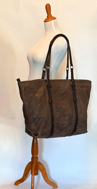 Henry Beguelin Extra Large Brown Leather Bag Tote